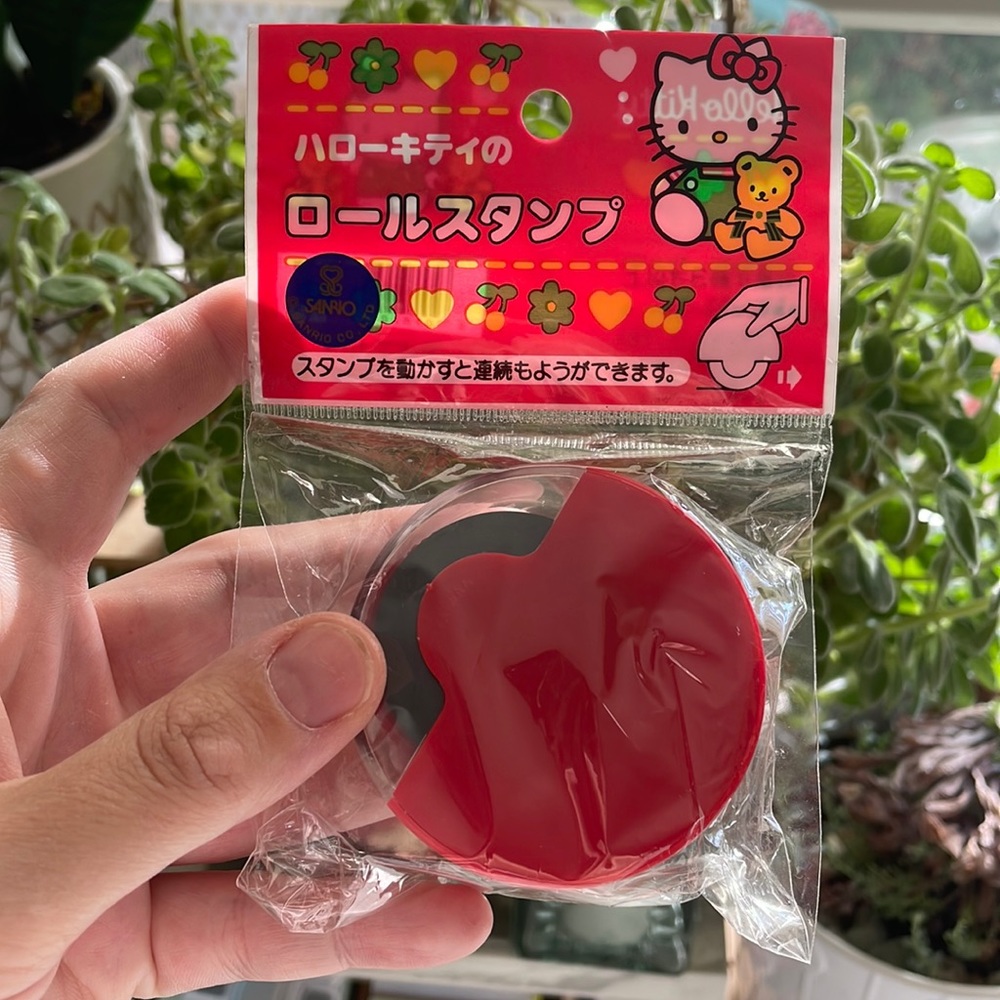 Vintage Sanrio Hello Kitty - Stamp roller - new in package! 1995